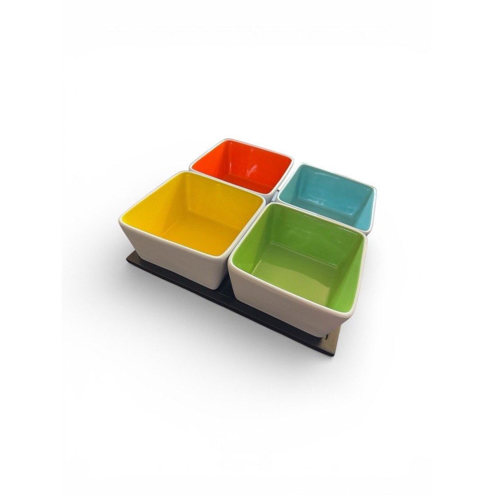 Summertime 5 Piece Serving Set By Overandback Ceramic Bowls Colorful